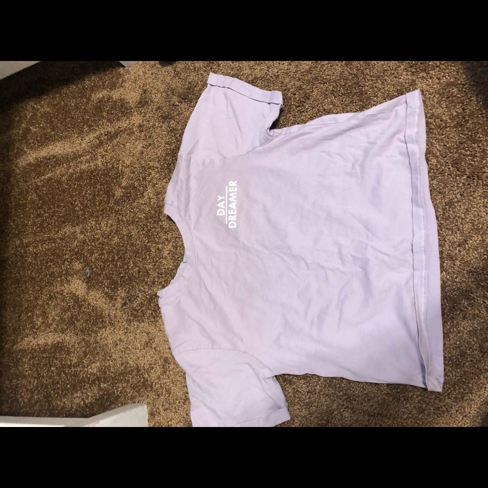 Purple day dreamer crop top